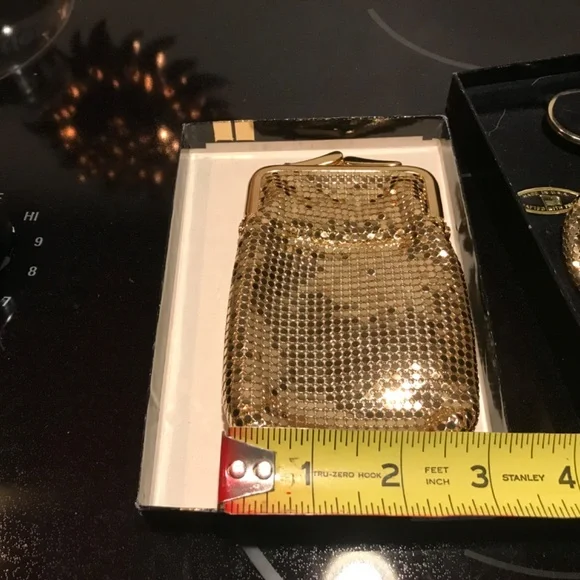 Vintage Whiting & Davis Gold Gold Mesh Keychain and Cigarette Case - Picture 3 of 10